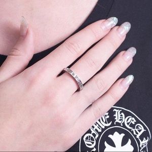 Chrome hearts SILVER CH FU 3MM SPACER RING